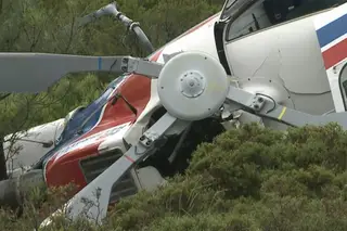 Helicóptero cai em Góis. Acidente faz um ferido leve