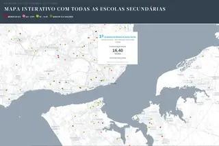 Rankings das escolas. Veja o mapa interativo de todas as escolas secundárias