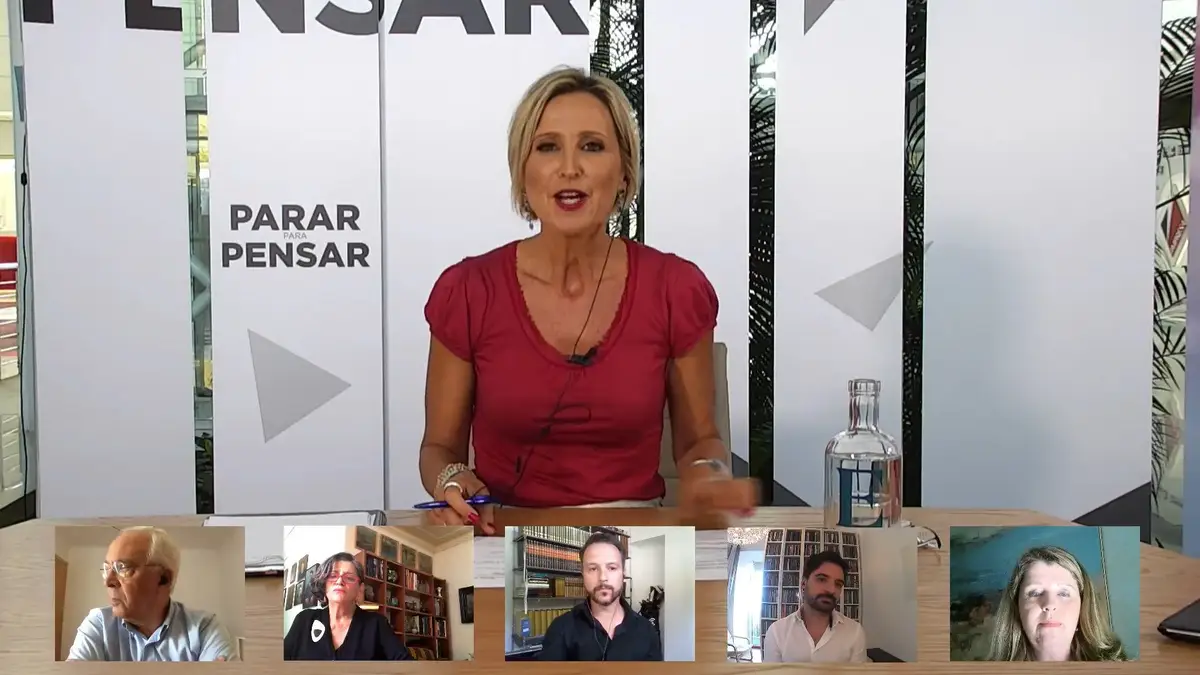 Marta Atalaya (SIC Notícias) moderou uma conversa que contou com David Justino, Teresa Calçada, Nuno Almeida, Alexandre Homem Cristo e Rita Coelho do Vale