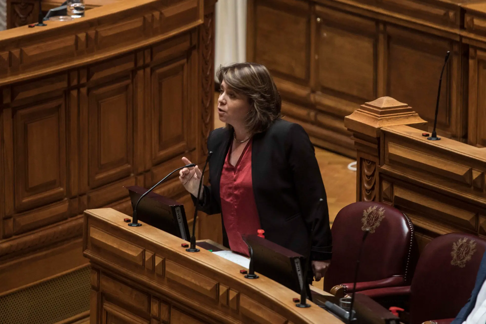 Catarina Martins, do Bloco de Esquerda, no debate do Estado da Nação de 2020