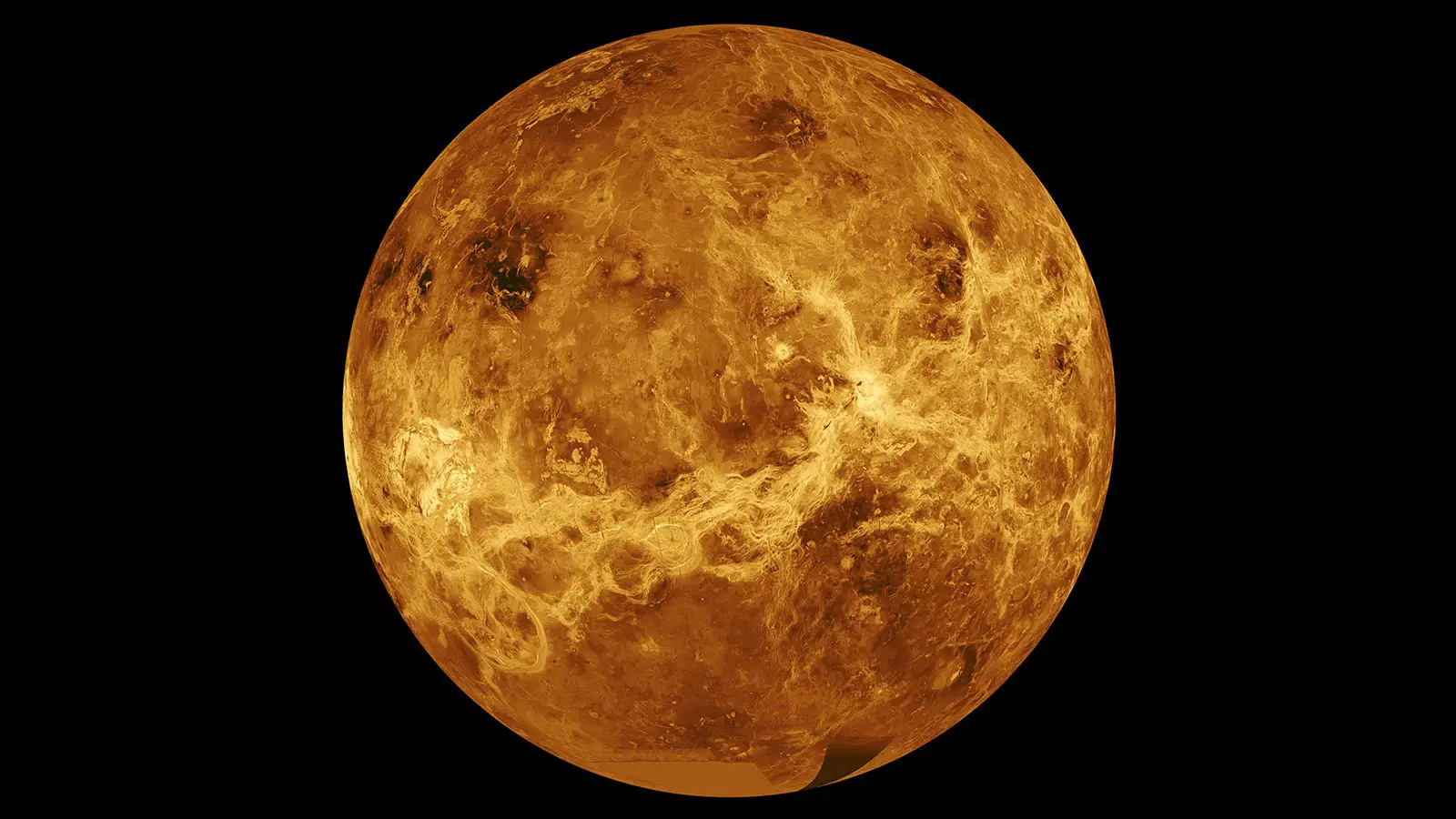 Vénus, com as suas nuvens densas