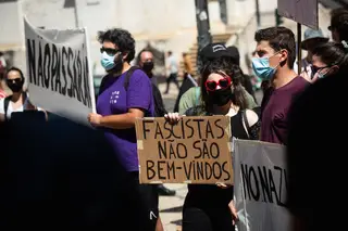 “Não passarão”, “Fascistas não são bem-vindos” e a presença de Joacine: a “manif” antifascista de Lisboa em imagens