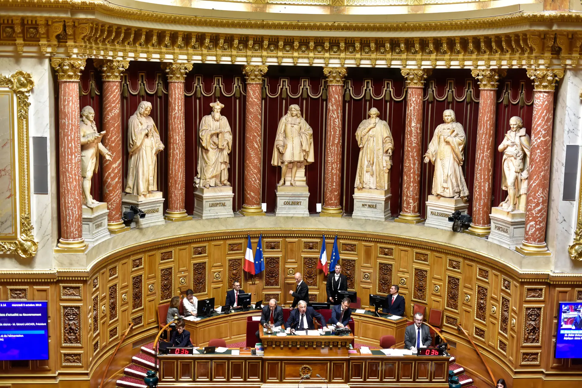 O conservador Gérard Larcher preside ao Senado francês desde 2014