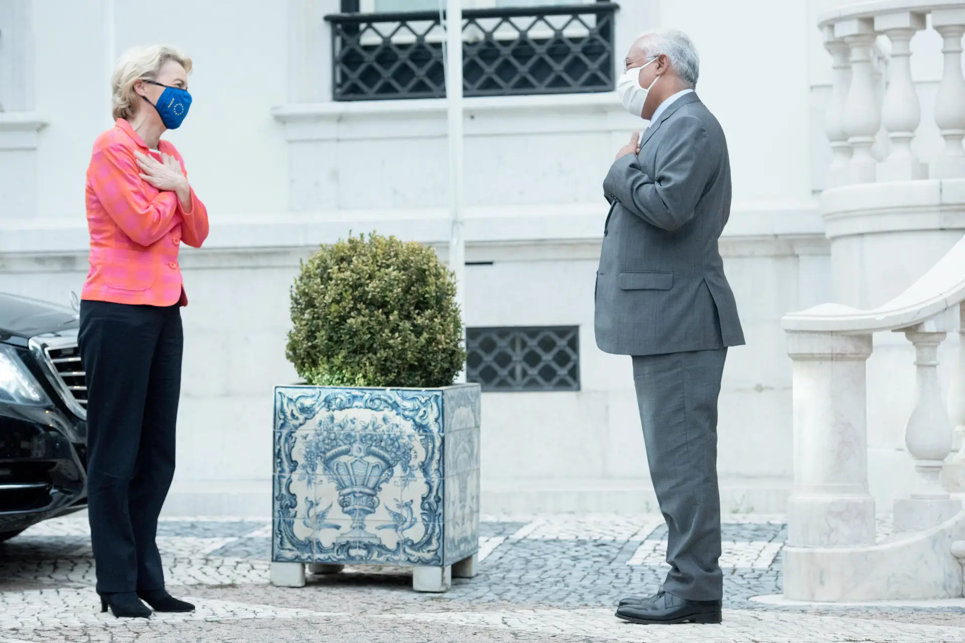 Ursula von der Leyen e António Costa em São Bento, a 28 de setembro de 2020