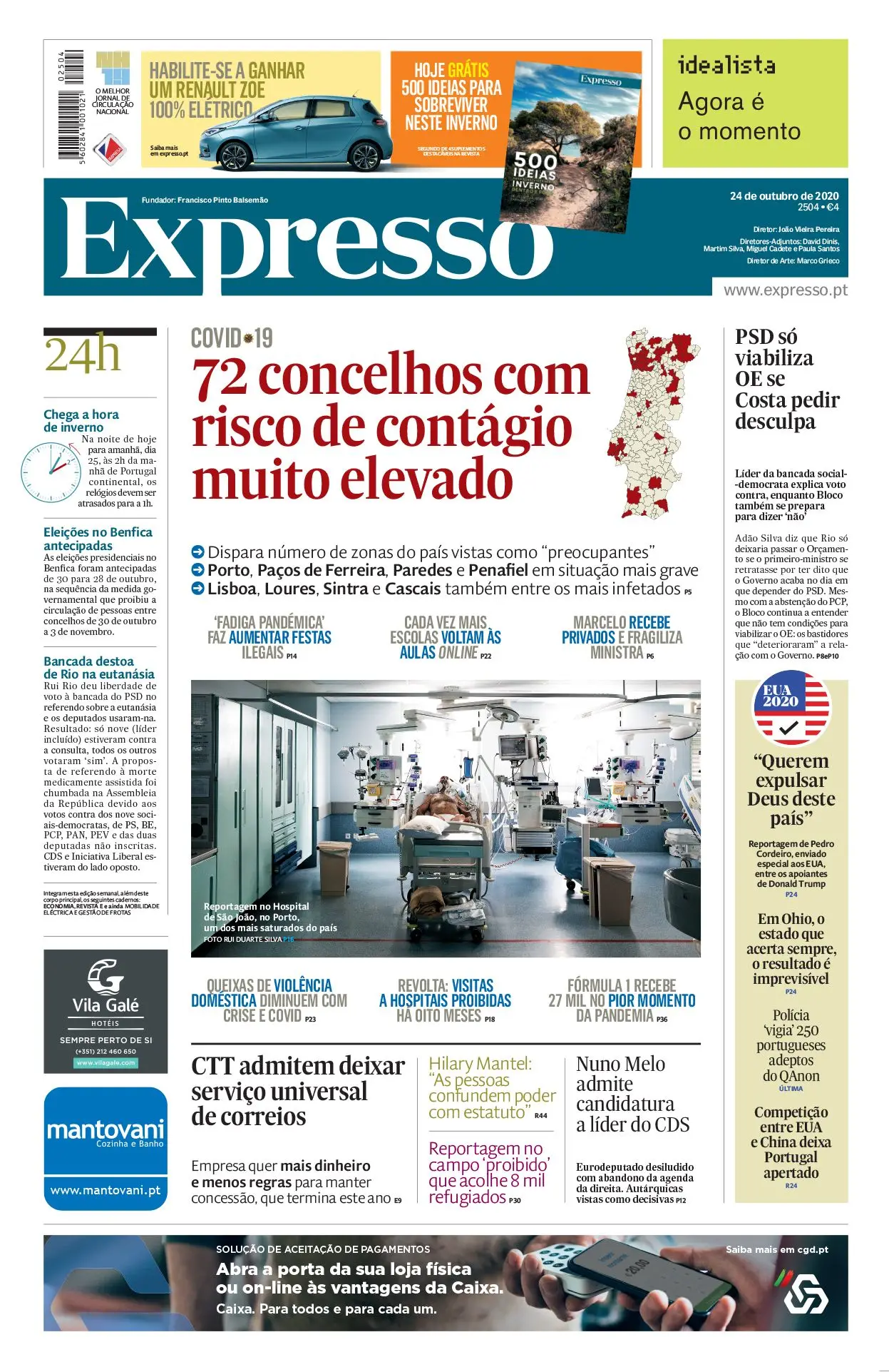 A primeira página do Expresso - Expresso