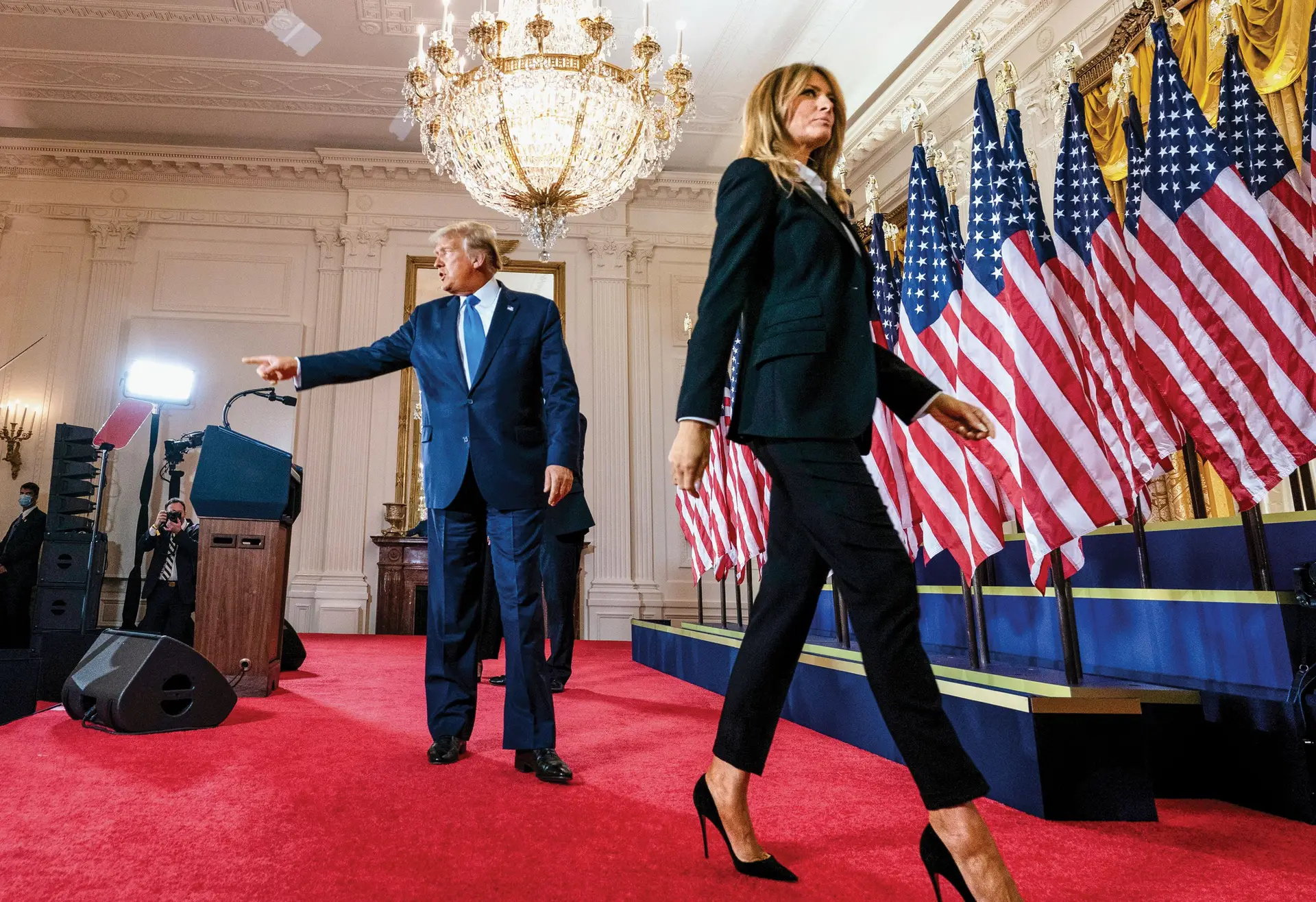 Trump e Melania na Casa Branca