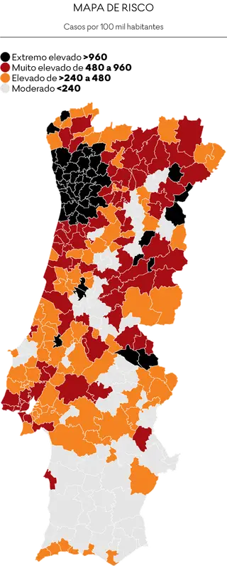 Expresso Covid Esta E Lista Completa Dos Concelhos De Risco Moderado Elevado Muito Elevado E Extremamente Elevado E Com As Devidas Restricoes