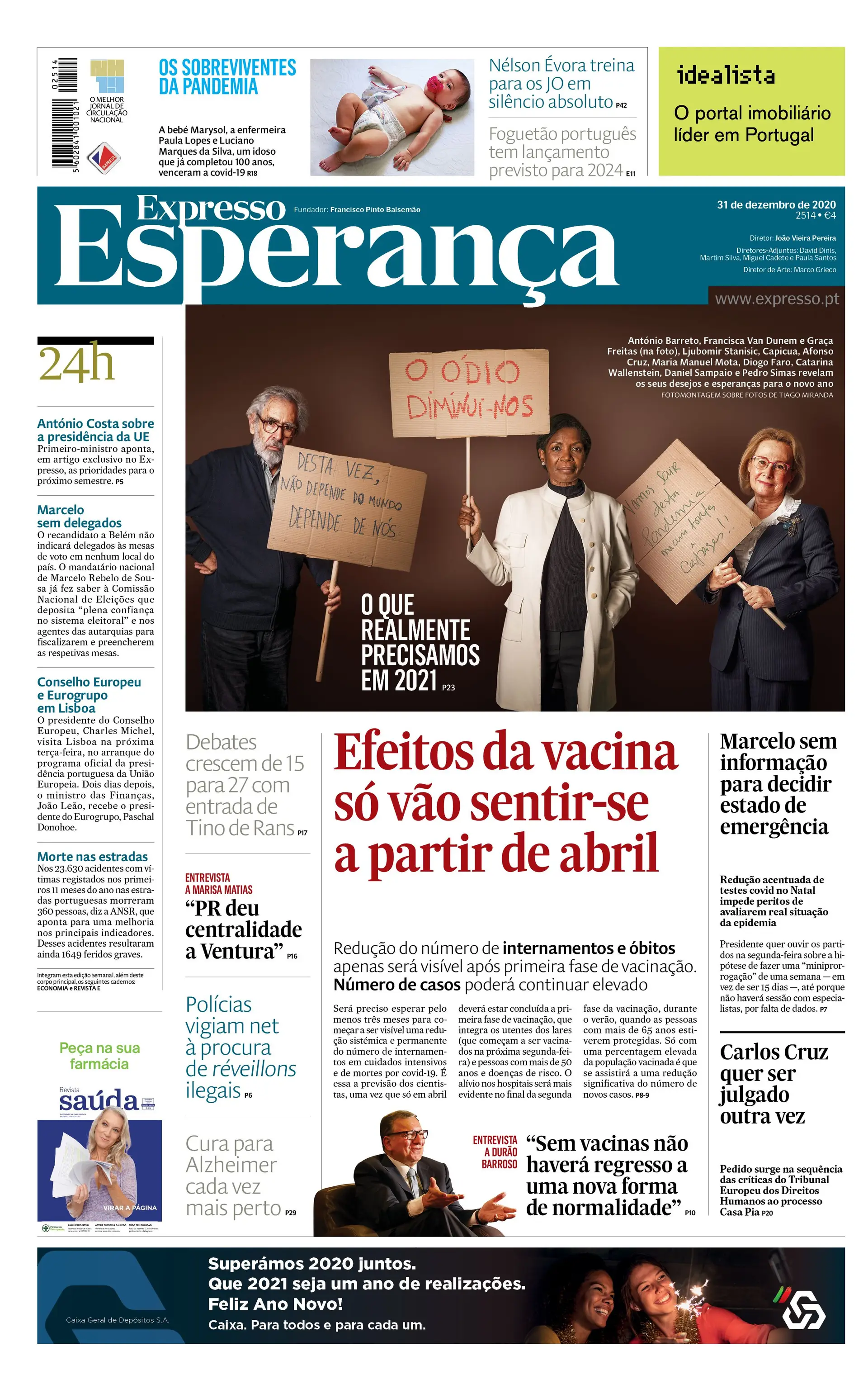 A primeira página do Expresso - Expresso