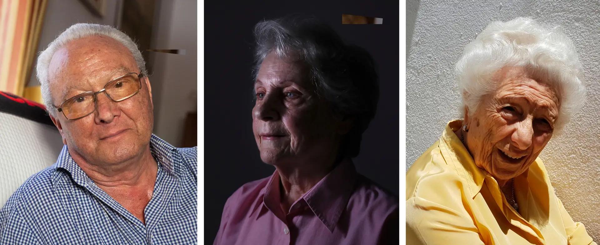 David Pinto, 81 anos; Matilde Alexandre, 85 anos; Maria Antónia Fernandes, 94 anos