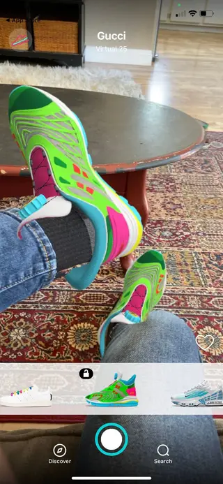 Gucci Virtual 25 does not exist in the physical world, but can be experienced through augmented reality
