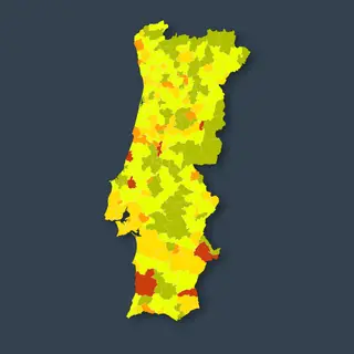 Covid-19. Há 32 concelhos acima do limite de novos casos (veja o seu)