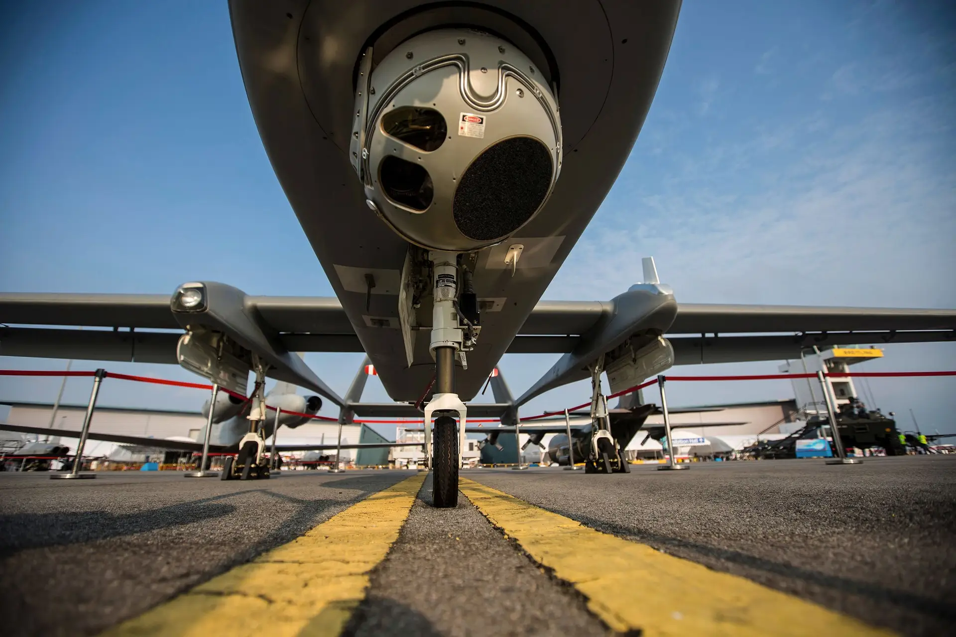 Drone israelita Heron 1 como o que a Frontex lançou em Malta