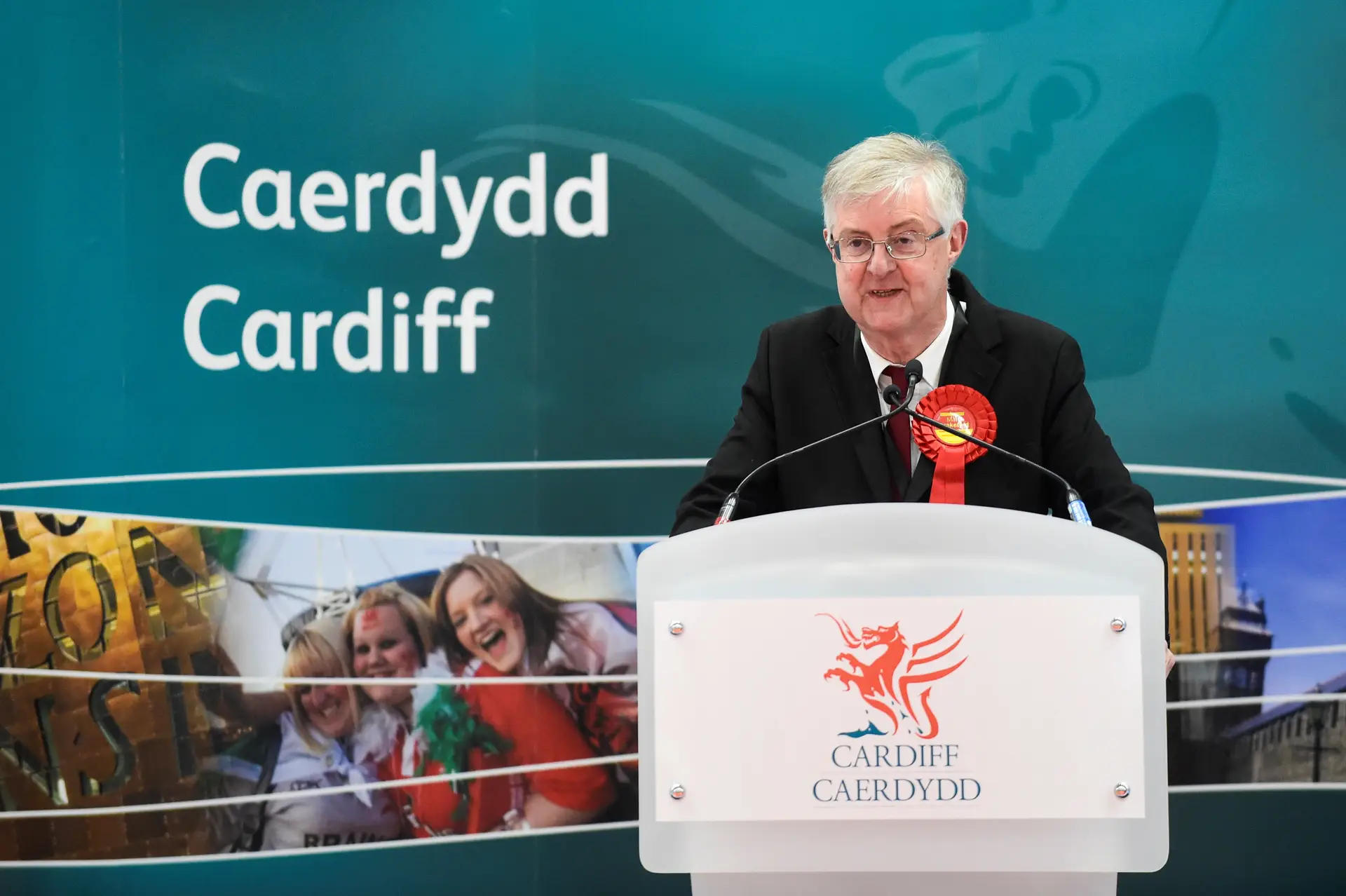 O primeiro-ministro Mark Drakeford