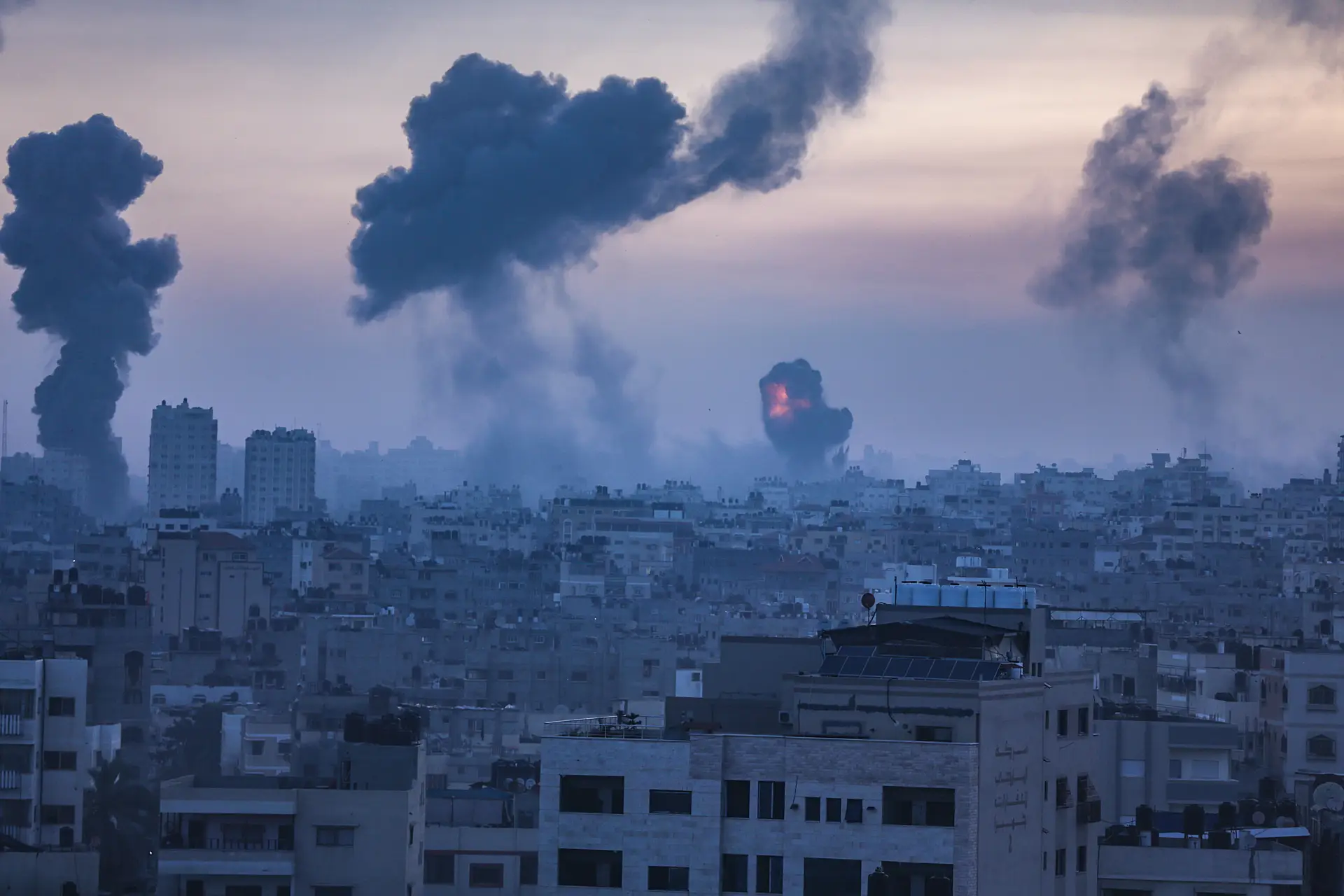 Faixa de Gaza depois de um ataque israelita, dia 12 de maio de 2021