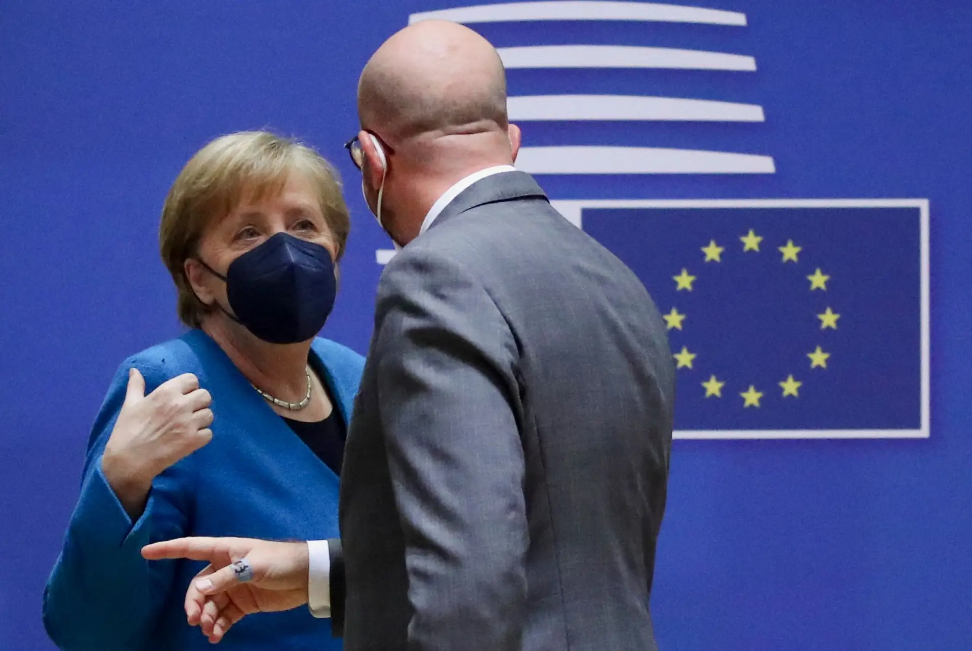 Angela Merkel e Charles Michel