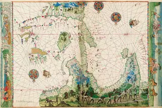 Mapas de Vallard de 1547 com a representação de toda a costa da Austrália 