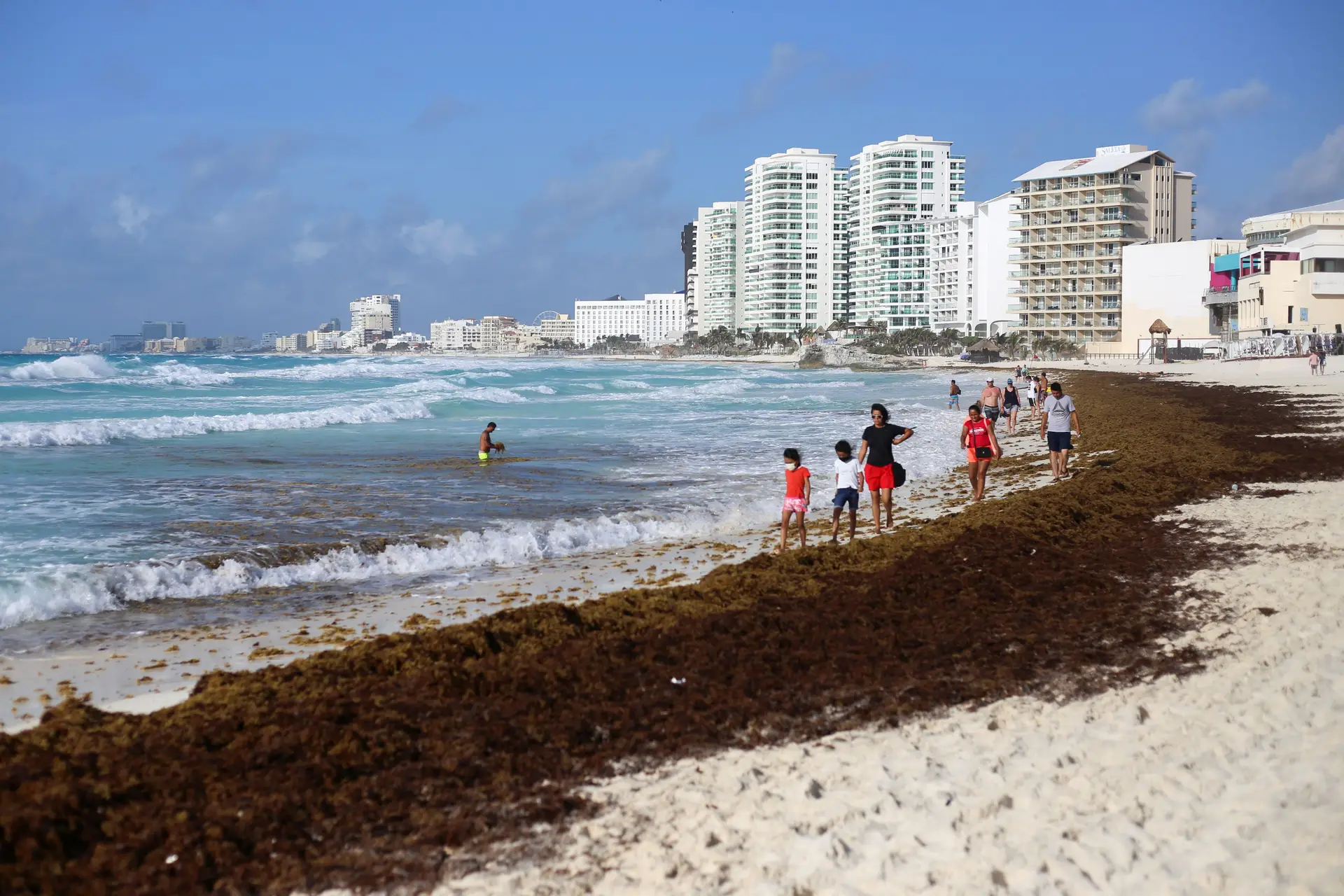 Praia em Cancún, México