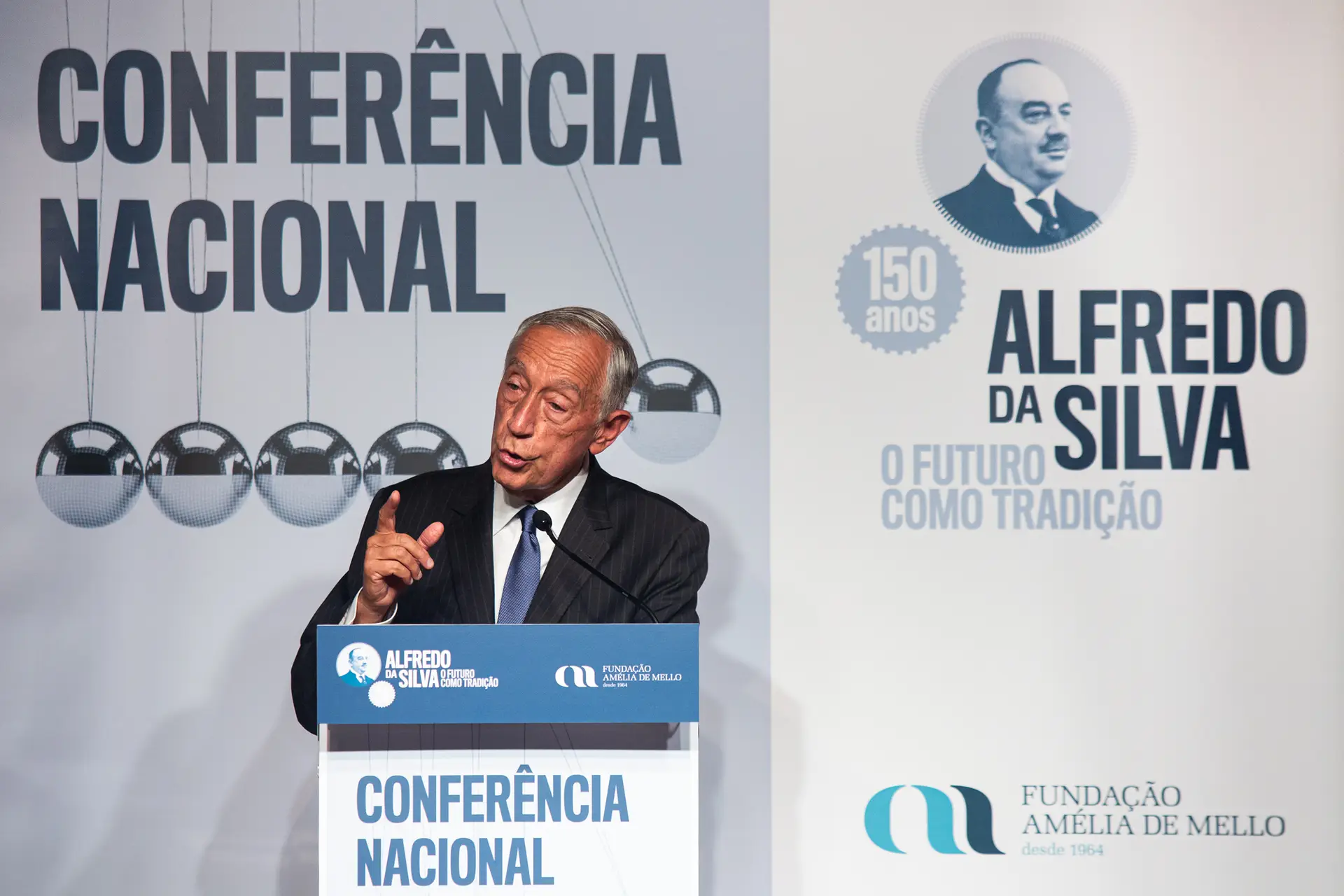 O presidente da República recordou "o génio único e irrepetível de Alfredo da Silva", mas também o legado que deixou e que considera "inspirador" para o país