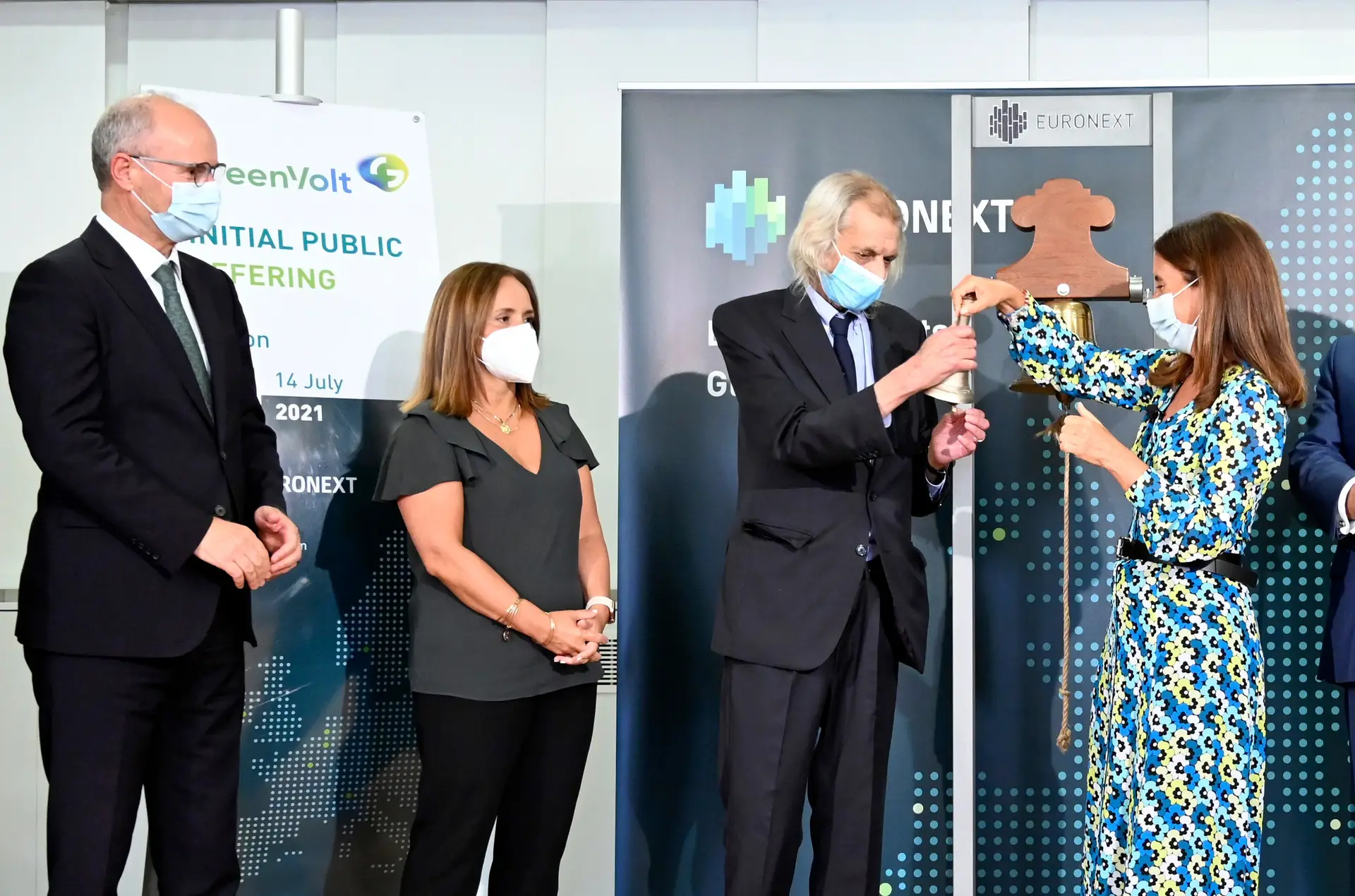 O CEO da Greenvolt, João Manso Neto, na Euronext Lisbon.
