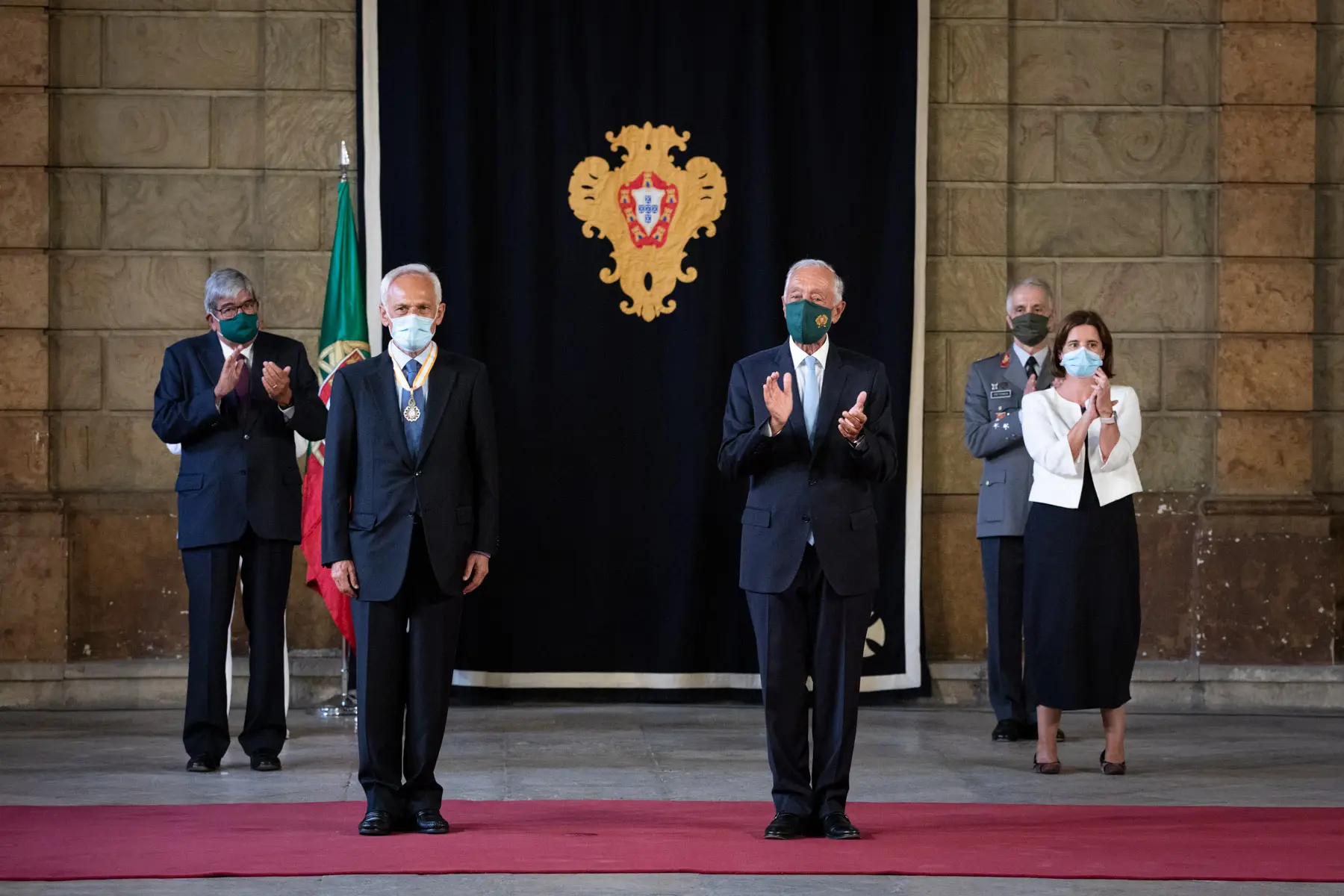 Cerimónia de Imposição de condecorações a militares de Abril de 1974 com a Ordem da Liberdade. Picadeiro Real do Palácio de Belém, 19 de agosto de 2021