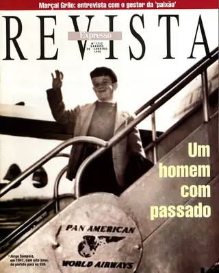 Jorge Sampaio atravessou o Atlântico com 8 anos. Revista do Expresso, 20 de janeiro de 1996