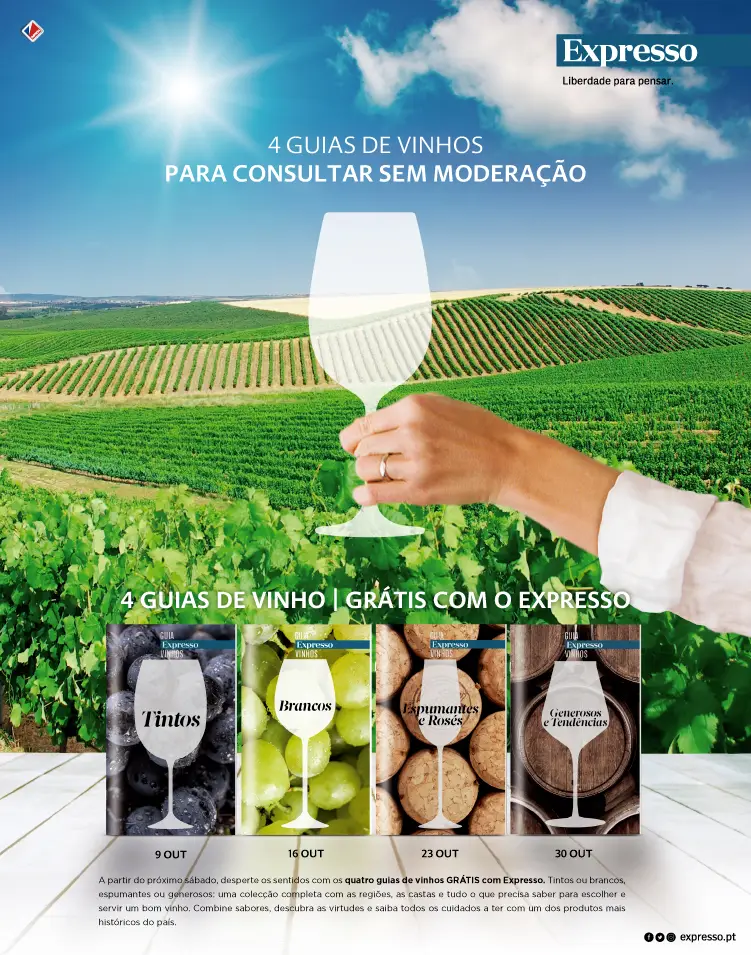 O Expresso oferece 4 Guias de Vinhos