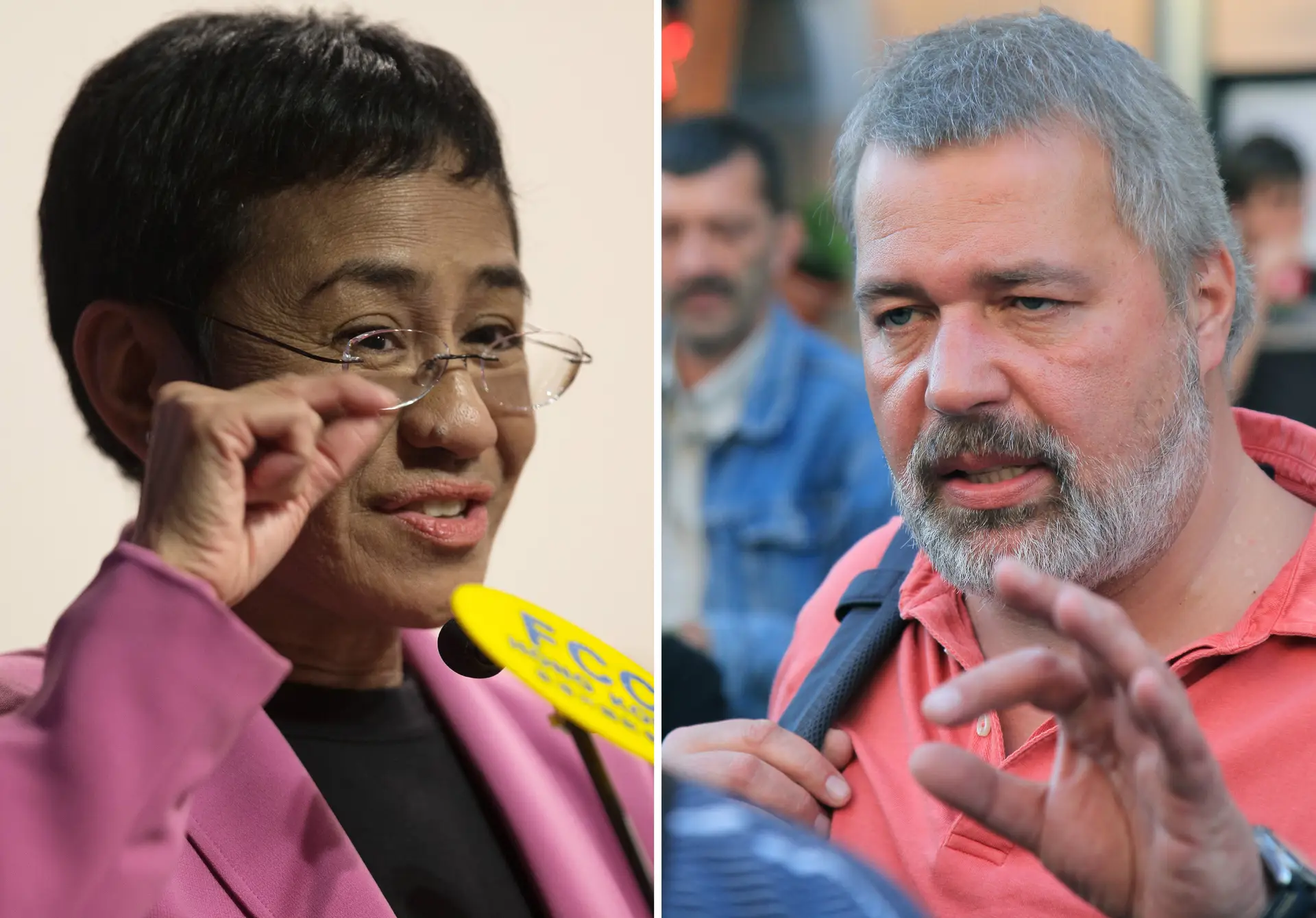 Maria Ressa das Filipinas e Dmitri Muratov da Rússia, são os dois galardoados com o Nobel da Paz 2021