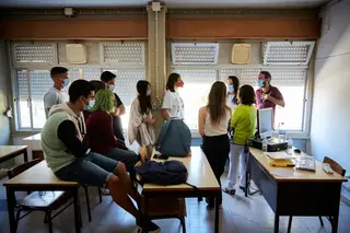 Sessão na Escola Secundária Manuel Teixeira Gomes, em Portimão
