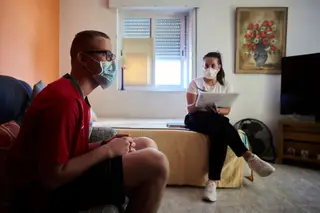 Em casa de uma das pessoas que a equipa de saúde mental do Algarve acompanha