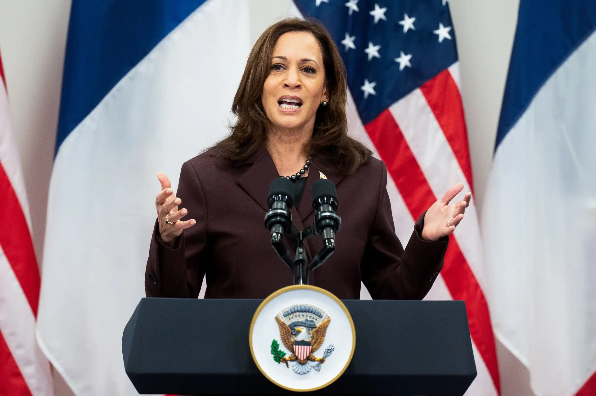 A vice-presidente dos Estados Unidos, Kamala Harris
