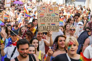 Protestos em França contra as “terapias de conversão” Foto: Getty Images