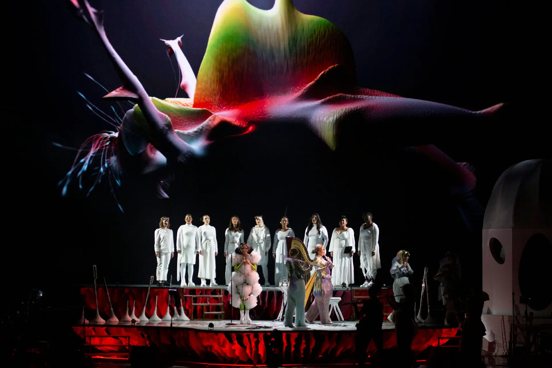 Björk ao vivo em Los Angeles a 26 de janeiro de 2022 / foto: Getty Images