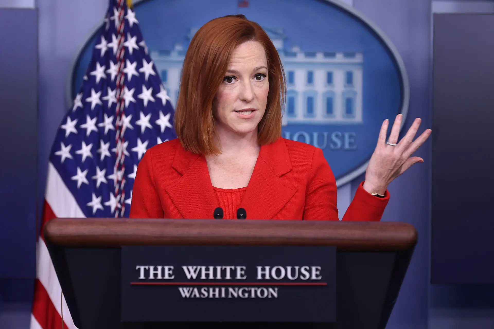 A representante da Casa Branca, Jen Psaki/Getty