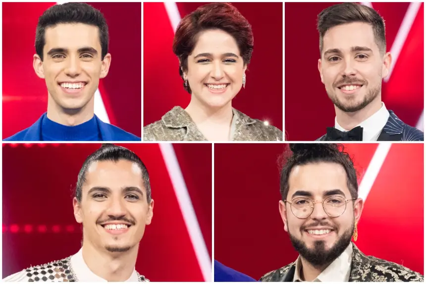 Os 5 finalistas do “The Voice Portugal”. Dois fadistas, um filósofo