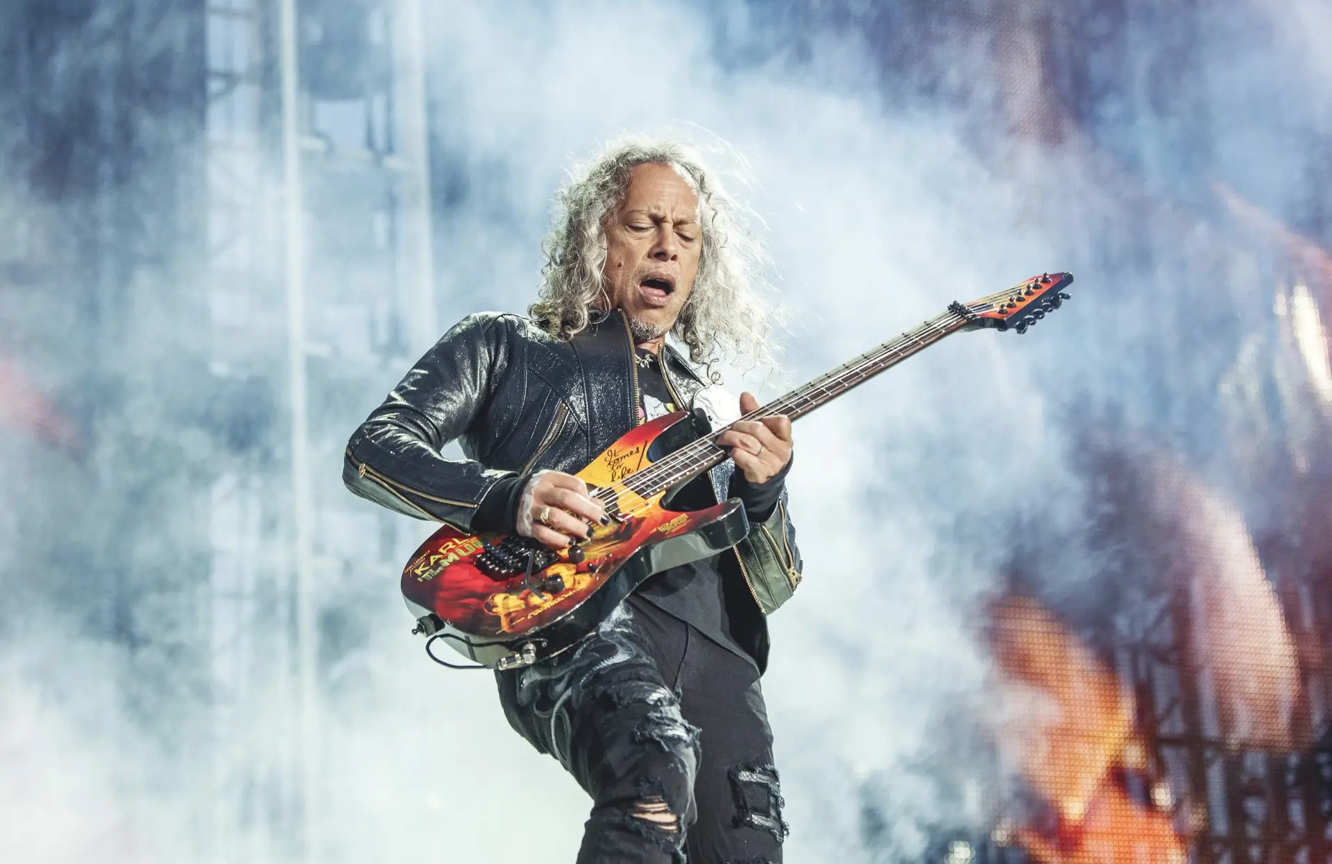 Kirk Hammett, dos Metallica. Foto: Javier Bragado/Getty Images