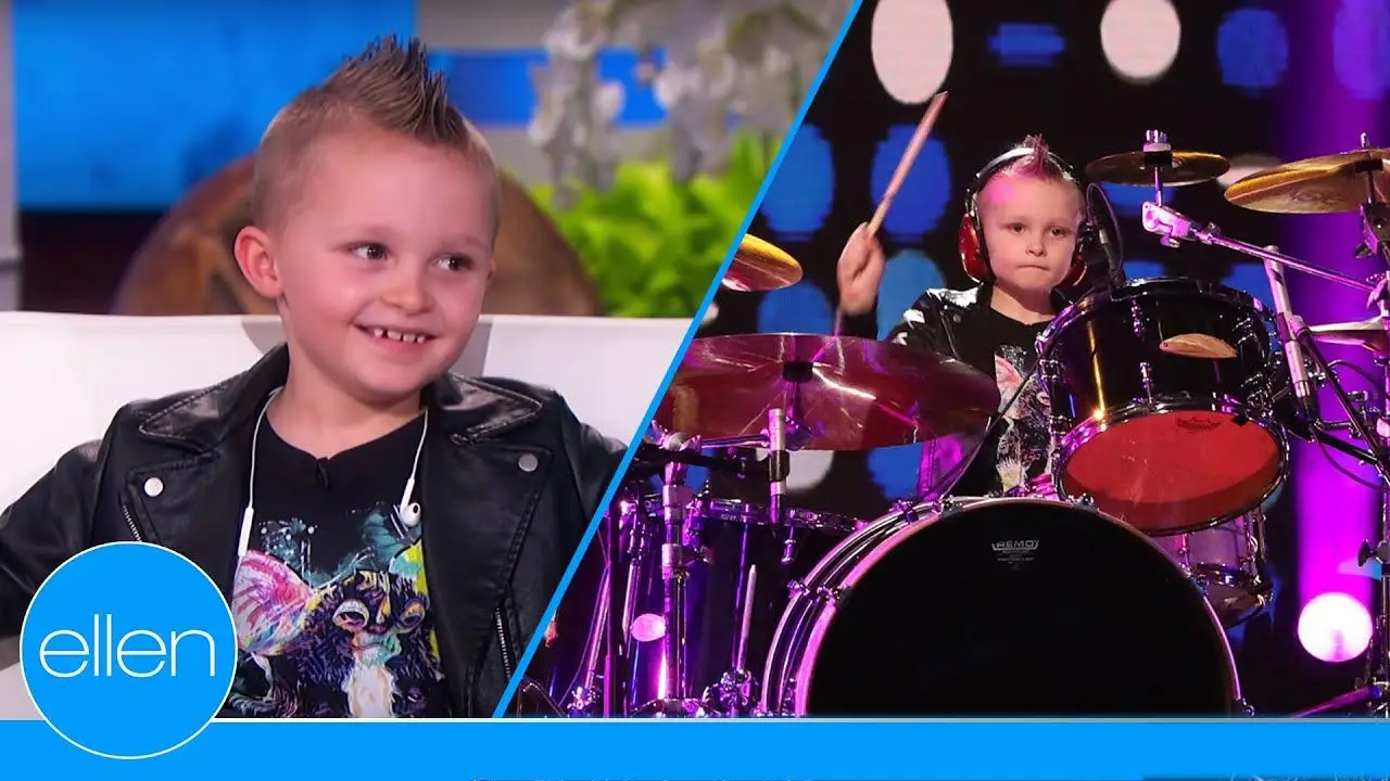 Menino baterista de 7 anos ‘arrasa’ a tocar Slipknot no programa de televisão de Ellen DeGeneres