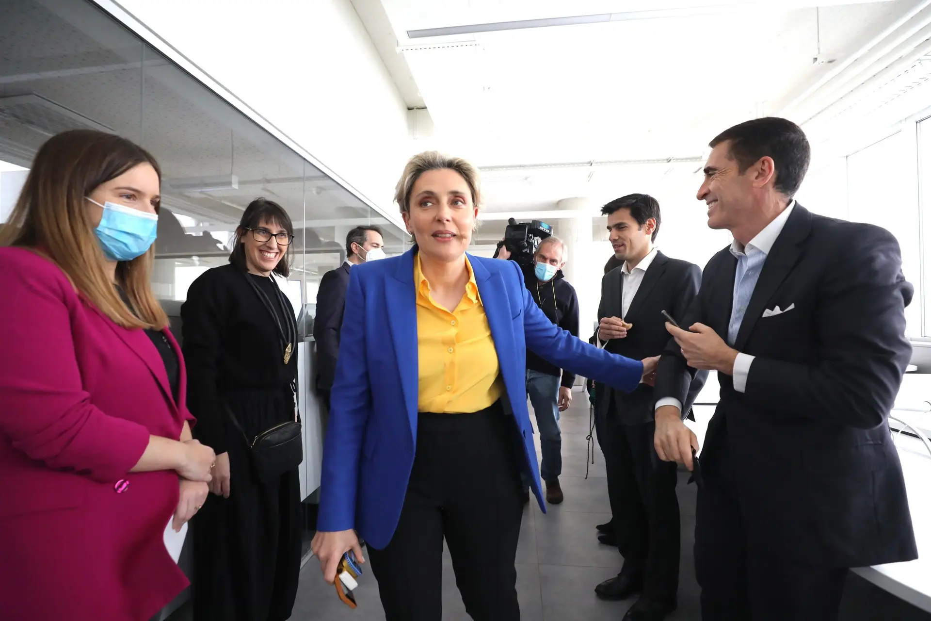 Claudia Azevedo durante a apresentação dos resultados da Sonae em 2021