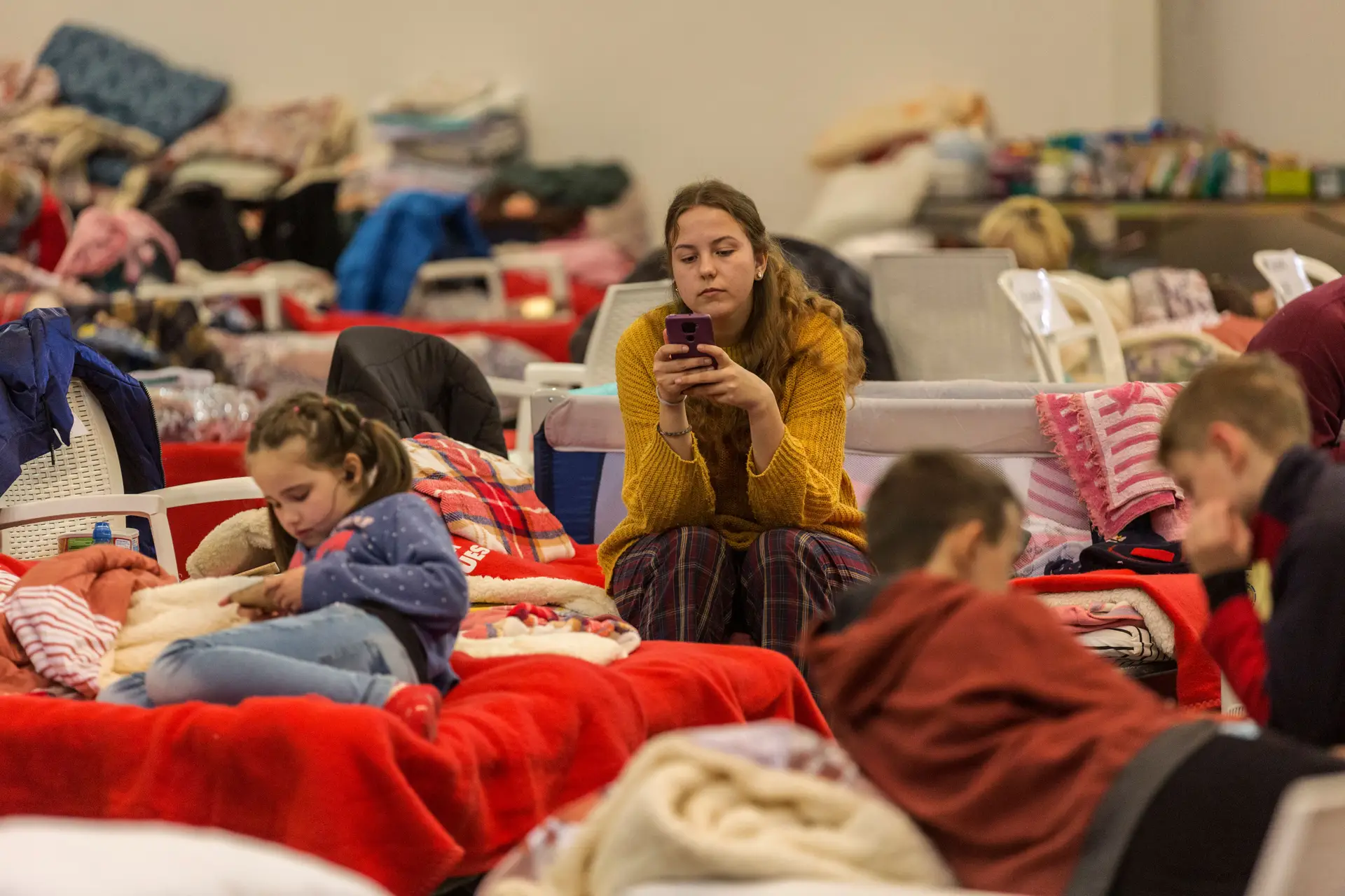 Refugiados Ucranianos que fugiram do seu país devido a guerra, e foram acolhidos pela Câmara Municipal da Azambuja