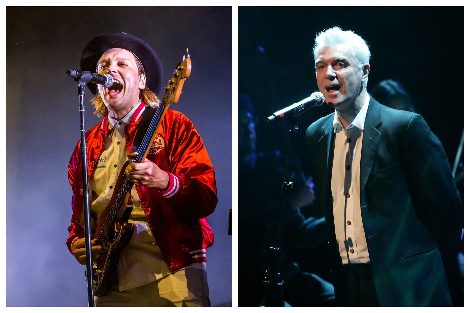 Win Butler, dos Arcade Fire; David Byrne