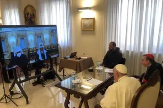 El Papa Francisco y el patriota Cirilo hablaron en video el 16 de marzo sobre la situación humanitaria en Ucrania.
