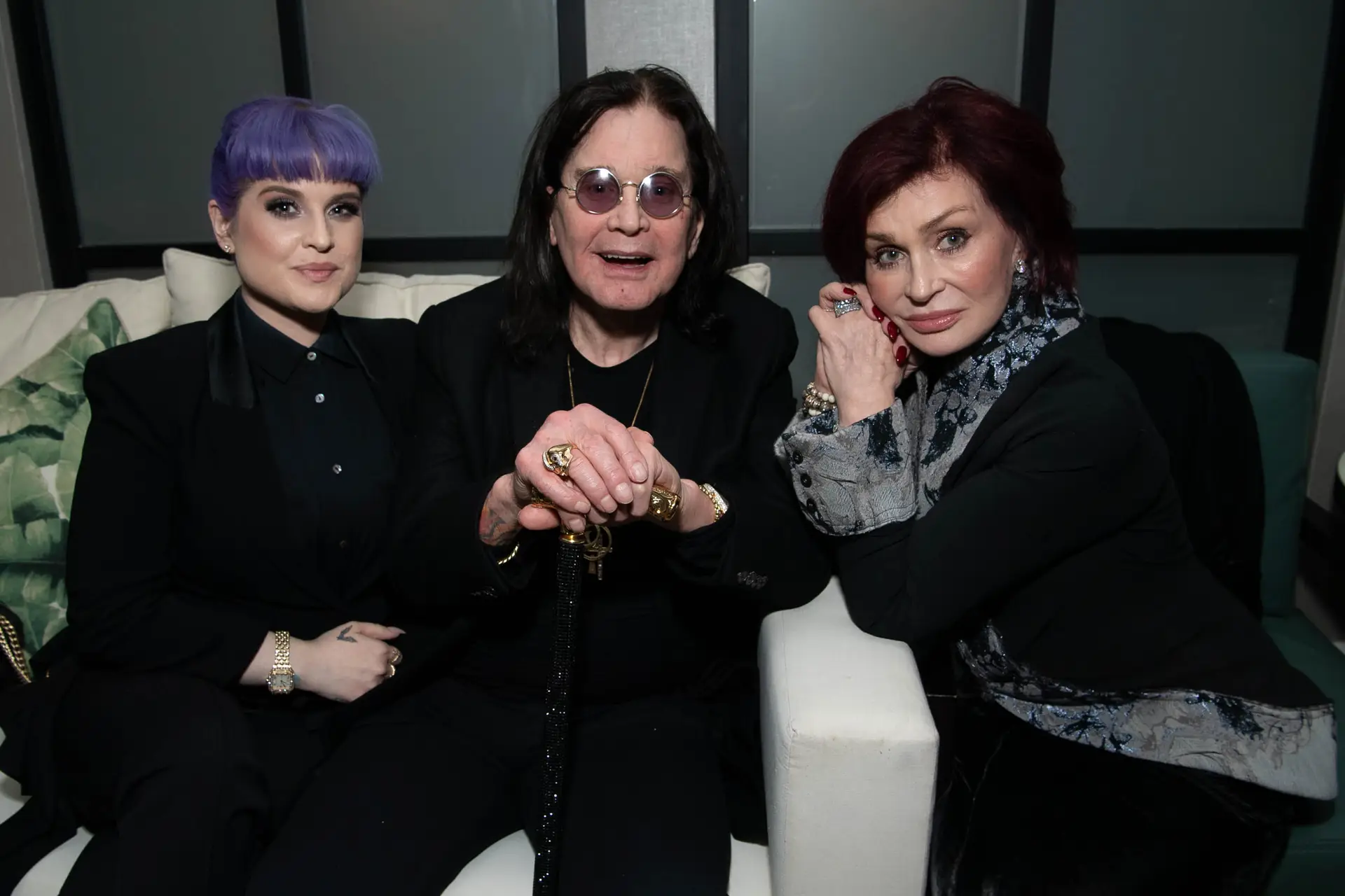 Ozzy Osbourne, com a mulher, Sharon, e a filha, Kelly