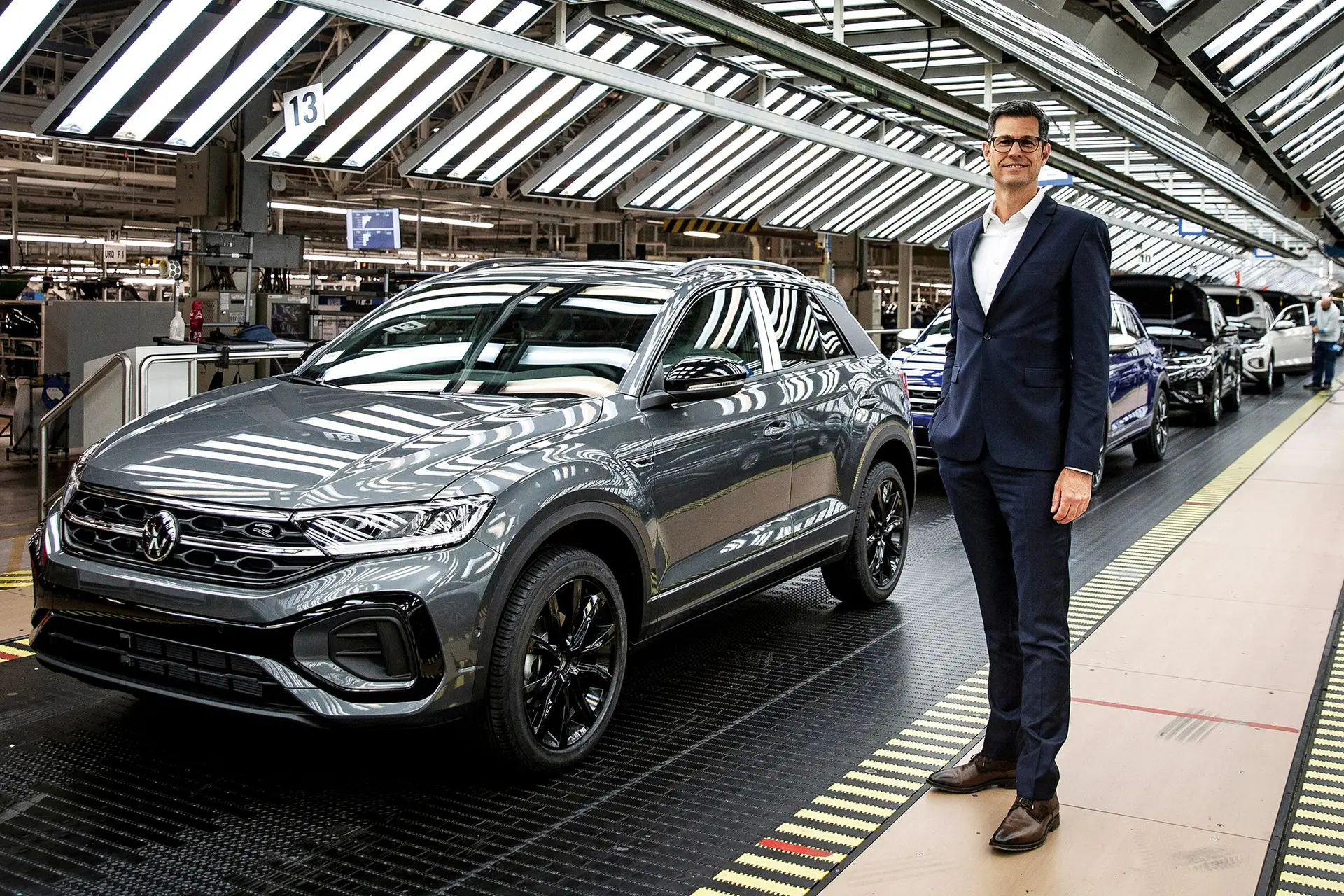 Thomas Hegel Gunther, na reta final da linha de montagem do Volkswagen T-Roc, na fábrica de Palmela, na sua primeira entrevista (em 2022) desde que assumiu a direção da Autoeuropa