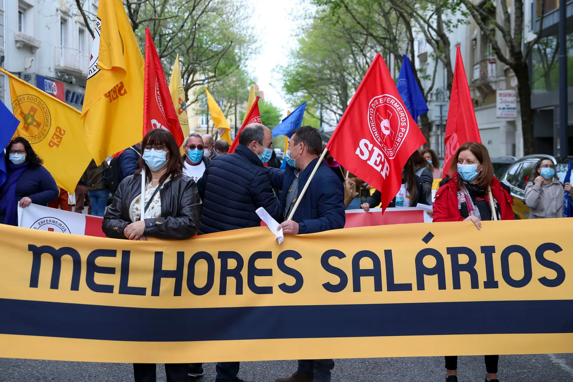 Manifestação de enfermeiros
