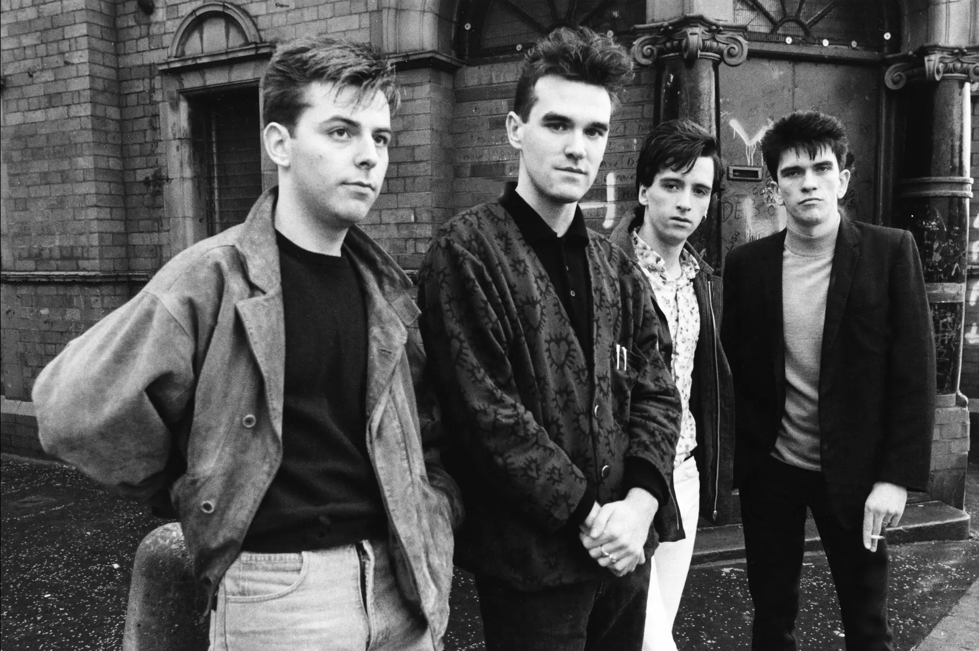 Os Smiths em 1985: Andy Rourke, Morrissey, Johnny Marr e Mike Joyce (esq.-dir.)