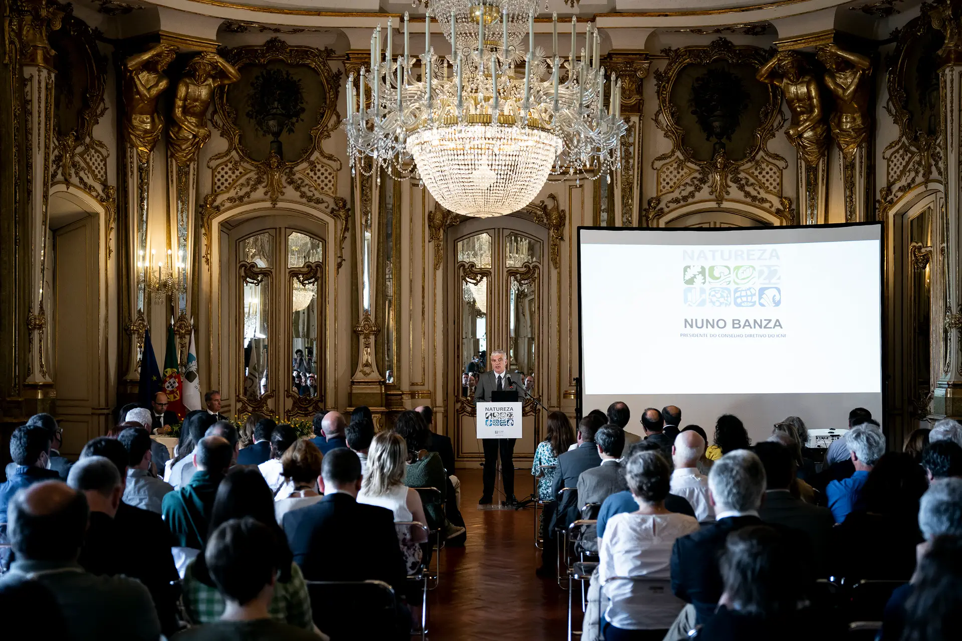 O Palácio Nacional de Queluz serviu de palco à realização da primeira de nove conferência organizadas pelo ICNF para debater o futuro da conservação do património natural de Portugal