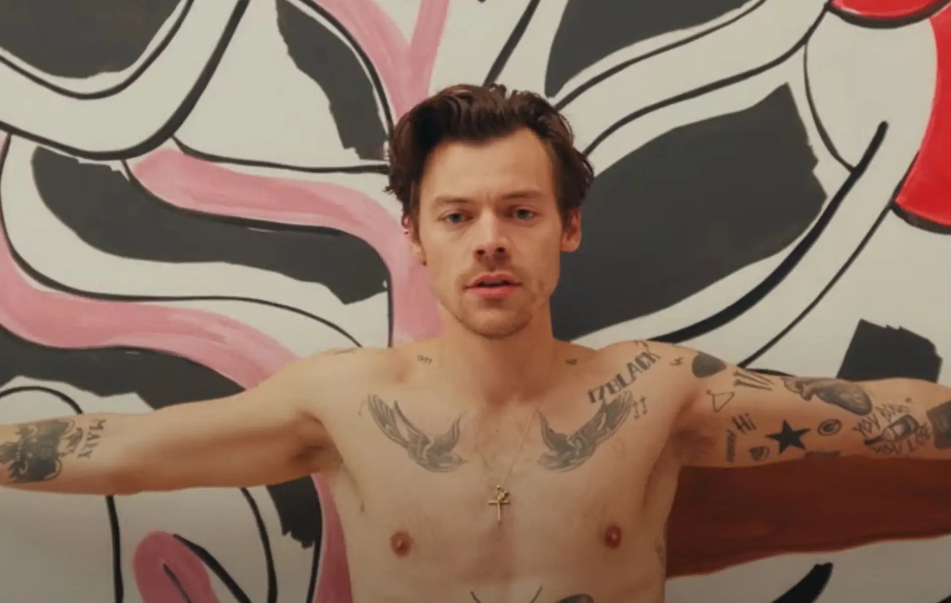 Uma lareira, um passeio no campo e muita comida: as fotos do Natal de Harry Styles
