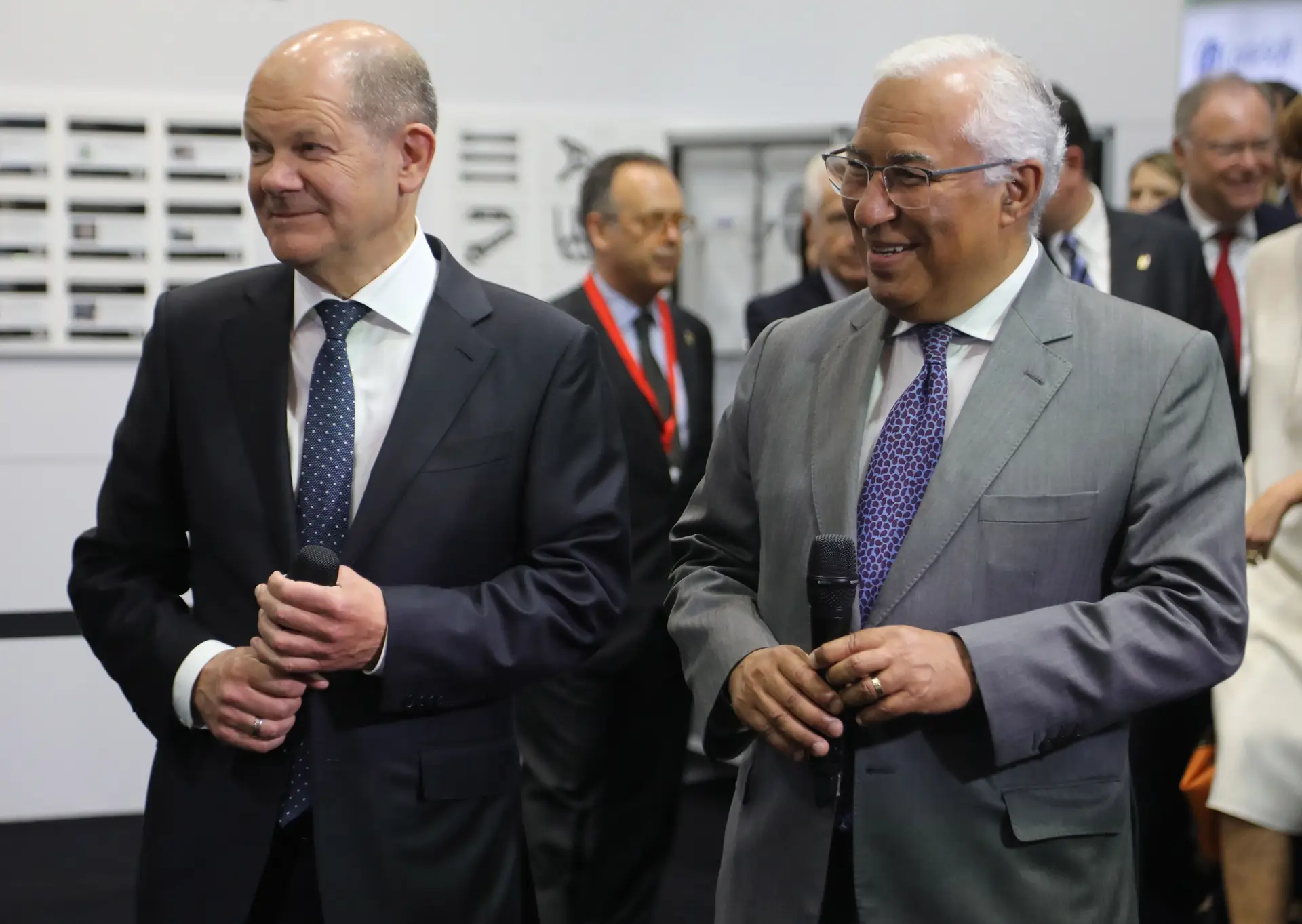 António Costa e Olaf Scholz na Feira de Hannover