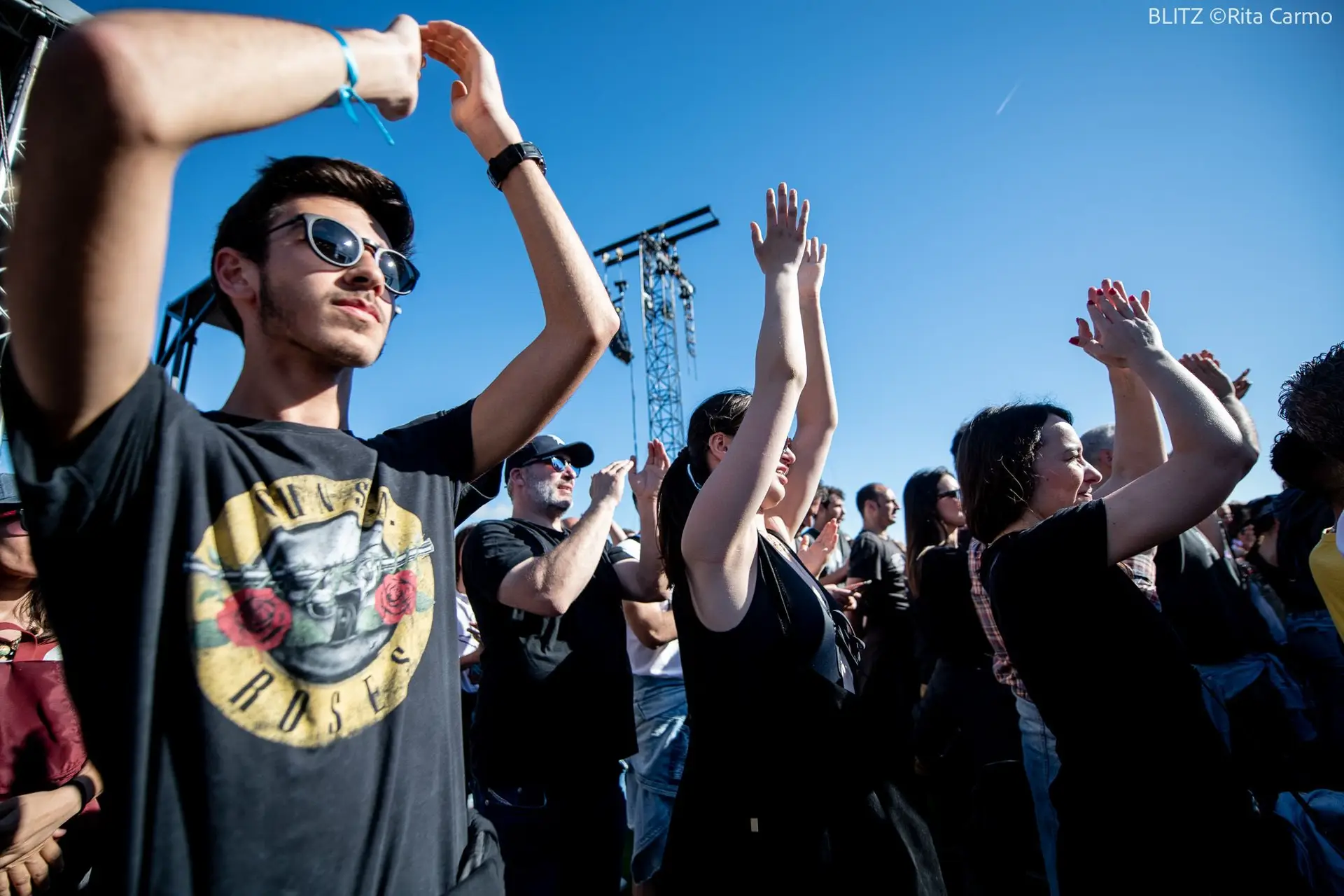 Ambiente no concerto de Guns N'Roses, Algés