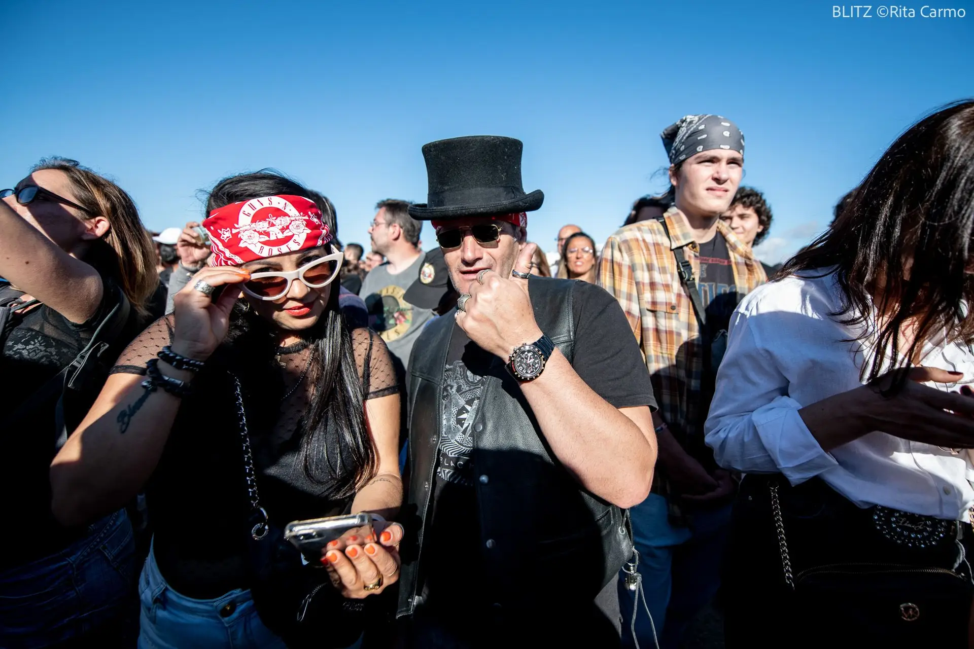 Ambiente no concerto de Guns N'Roses, Algés