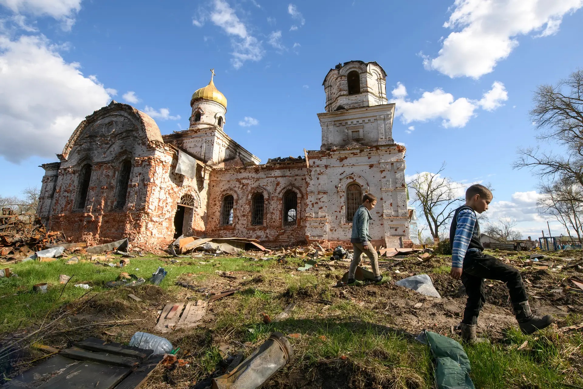 A Igreja da Ascensão, em Chernihiv, foi um dos locais culturais destruídos pela guerra
